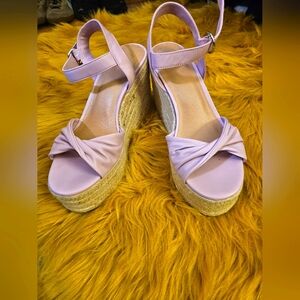 Crown Vintage Margreth pink upper wedge sandals